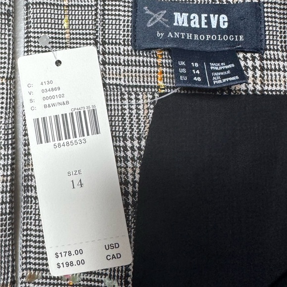 Anthropologie Maeve Reese Plaid Midi Dress NWT Women’s 14 - Picture 7 of 13